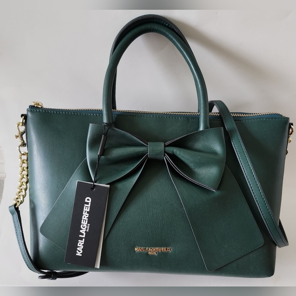 Karl Lagerfeld Bags Nwt Dark Green Karl Lagerfeld Paris Kris Large